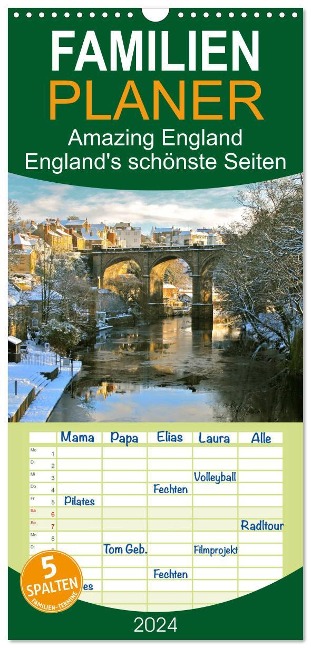 Familienplaner 2024 - Amazing England - England's schönste Seiten mit 5 Spalten (Wandkalender, 21 x 45 cm) CALVENDO - TJPhotography TJPhotography