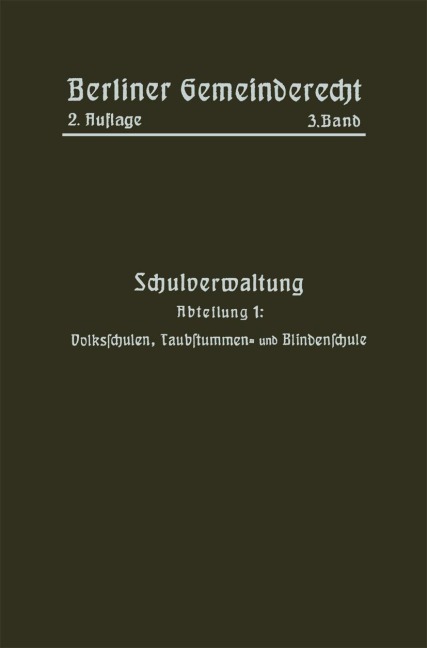 Schulverwaltung - Berliner Gemeinderecht