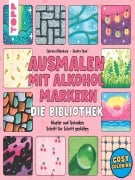 Cover-Bild zum Titel 'Ausmalen mit Alkoholmarkern - die Bibliothek' von 'Sabrina Oldenburg, Sandra Tews'