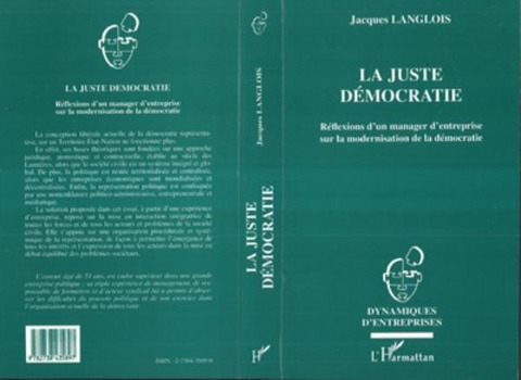 La juste démocratie - Langlois