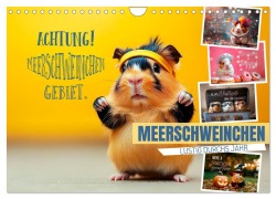 Cover-Bild zum Titel 'Meerschweinchen LUSTIG DURCHS JAHR (Wandkalender 2026 DIN A4 quer), CALVENDO Monatskalender' von 'Melanie Viola'