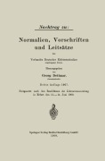 Cover-Bild zum Titel 'Nachtrag zu: Normalien, Vorschriften und Leitsätze des Verbandes Deutscher Elektrotechniker' von 'Georg Dettmar'