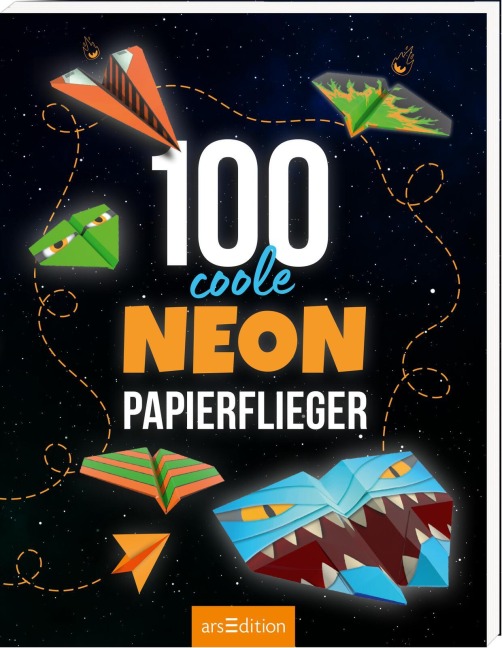 100 coole Neon-Papierflieger - 