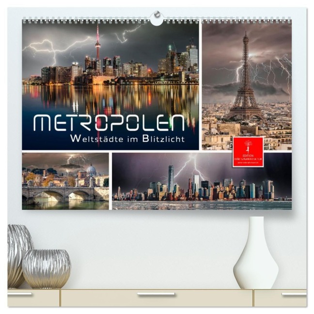 Metropolen - Weltstädte im Blitzlicht (hochwertiger Premium Wandkalender 2027 DIN A2 quer), Kunstdruck in Hochglanz - Peter Roder