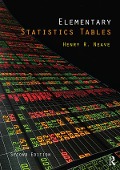 Cover-Bild zum Titel 'Elementary Statistics Tables' von 'Henry Neave'