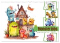 Monsterjobs - Kleine Monster, große Träume (Wandkalender 2025 DIN A3 quer), CALVENDO Monatskalender - Anja Frost