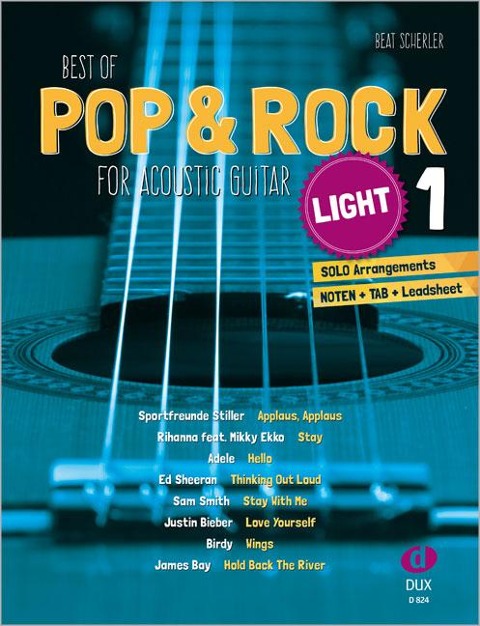 Best of Pop & Rock for Acoustic Guitar light 1 - Beat Scherler