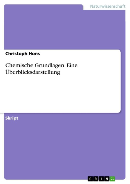 Chemische Grundlagen - Christoph Hons