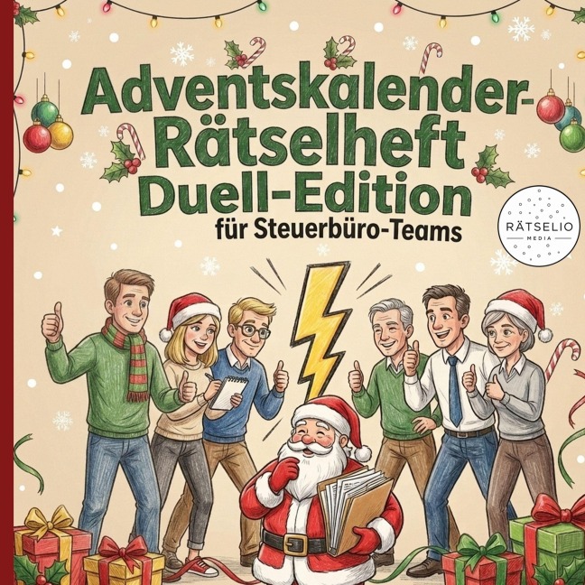 Adventskalender-Rätselheft Duell-Edition für Steuerbüro-Teams - Rätselio Media