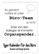 Cover-Bild zum Titel 'Typo-Kalender für das Büro. Gemeine und lustige Sprüche (Wandkalender 2026 DIN A4 hoch), CALVENDO Monatskalender' von 'Rose Hurley'