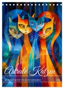 Cover-Bild zum Titel 'Astrale Katzen - Abstrakte Kunst für Katzenliebhaber (Tischkalender 2026 DIN A5 hoch), CALVENDO Monatskalender' von 'Anja Frost'