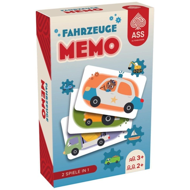 ASS Altenburger Memo Fahrzeuge - 2 Spielvarianten (Paare, Trios) - ASS - Spielkartenfabrik Altenburg GmbH