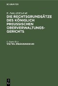 Die Rechtsgrundsätze des Königlich Preussischen Oberverwaltungsgerichts. 1913/1914, Ergänzungsband - 