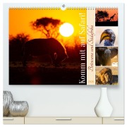 Cover-Bild zum Titel 'Komm mit auf Safari! Botswana und Südafrika (hochwertiger Premium Wandkalender 2026 DIN A2 quer), Kunstdruck in Hochglanz' von 'Carolin Eberhard @caro_goes_wild. erness'