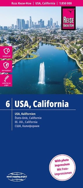 Reise Know-How Landkarte USA 06, Kalifornien (1:850.000) - 