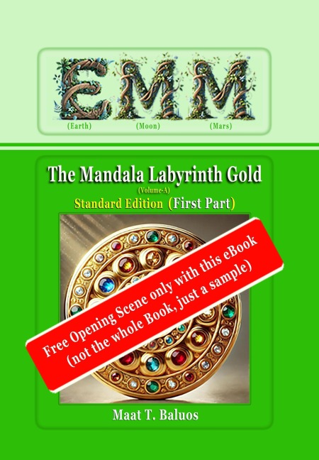 EMM (Earth) (Moon) (Mars) The Mandala Labyrinth Gold (Volume-A) (Free Sample eBook)Standard Edition (First Part) - Maat T. Baluos
