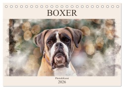 Cover-Bild zum Titel 'Boxer Photo&Kunst (Tischkalender 2026 DIN A5 quer), CALVENDO Monatskalender' von 'Kerstin Mielke'