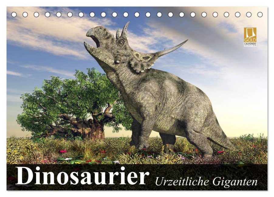 Dinosaurier. Urzeitliche Giganten (Tischkalender 2026 DIN A5 quer), CALVENDO Monatskalender - Elisabeth Stanzer