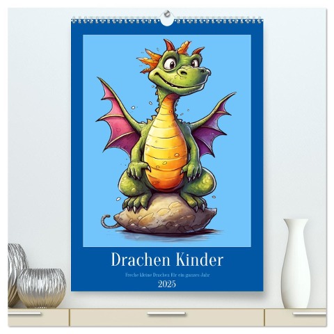 Drachen Kinder (hochwertiger Premium Wandkalender 2025 DIN A2 hoch), Kunstdruck in Hochglanz - Kerstin Waurick