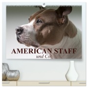 Cover-Bild zum Titel 'American Staff und Co. (hochwertiger Premium Wandkalender 2026 DIN A2 quer), Kunstdruck in Hochglanz' von 'Elisabeth Stanzer'