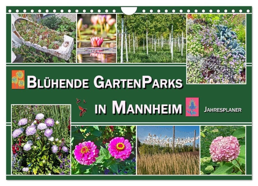 Blühende Gartenparks in Mannheim (Wandkalender 2025 DIN A4 quer), CALVENDO Monatskalender - Elke und Hermann Koch