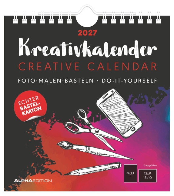 Kreativkalender S schwarz 2027 - 