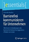 Cover-Bild zum Titel 'Barrierefrei kommunizieren für Unternehmen' von 'Gabriele Horcher'