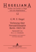 Cover-Bild zum Titel 'Vorlesung über Naturphilosophie Berlin 1823/24' von 'Gilles Marmasse'