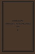 Cover-Bild zum Titel 'Deutsche Börsenpapiere' von 'Friedrich Wilhelm Christians'
