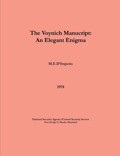The Voynich Manuscript - An Elegant Enigma - M. E. D'Imperio