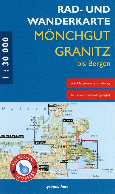 Rad- und Wanderkarte Mönchgut, Granitz, bis Bergen - 