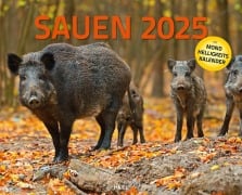 Sauen Kalender 2025 Jagd-Kalender im XXL-Format - 