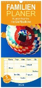 Familienplaner 2024 - Kunterbunte Heißluftballone mit 5 Spalten (Wandkalender, 21 x 45 cm) CALVENDO - Sf Sf