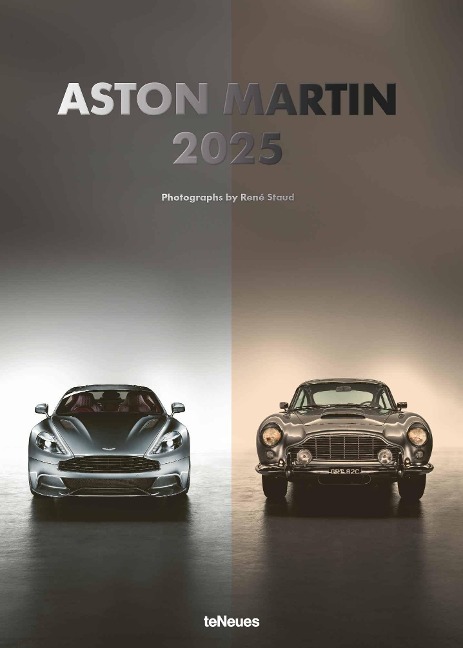 teNeues - Aston Martin 2025 Wandkalender, 50x70cm, Kalender mit zwölf atemberaubenden Aufnahmen von Aston Martin Modellen aus 110 Jahren Geschichte, fotografiert von Rene Staud, mit Spiralbindung - 