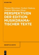 Cover-Bild zum Titel 'Perspektiven der Edition musikdramatischer Texte' von ''