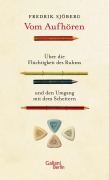 Cover-Bild zum Titel 'Vom Aufhören' von 'Fredrik Sjöberg'