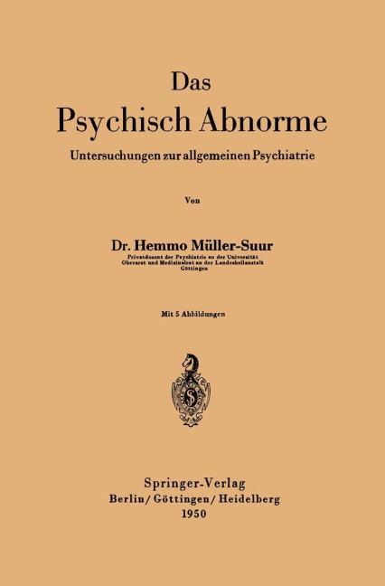 Das Psychisch Abnorme - Hemmo Müller-Suur