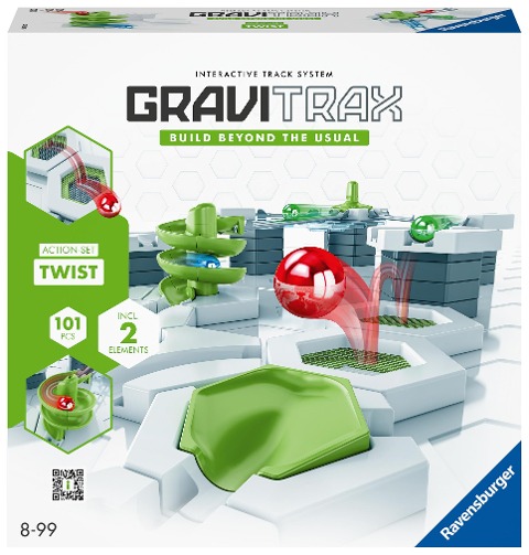 Ravensburger GraviTrax Action-Set Twist. Kombinierbar mit allen Produktlinien, Starter-Sets, Erweiterungen und Elementen für das GraviTrax-Kugelbahnsystem, interaktive Kugelbahn, Konstruktionsspielzeug für Kinder ab 8 Jahren - 
