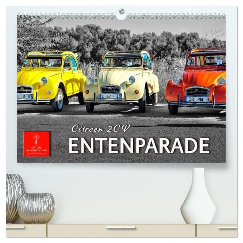 Citroën 2CV - Entenparade (hochwertiger Premium Wandkalender 2025 DIN A2 quer), Kunstdruck in Hochglanz - Peter Roder