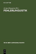 Cover-Bild zum Titel 'Fehlerlinguistik' von ''