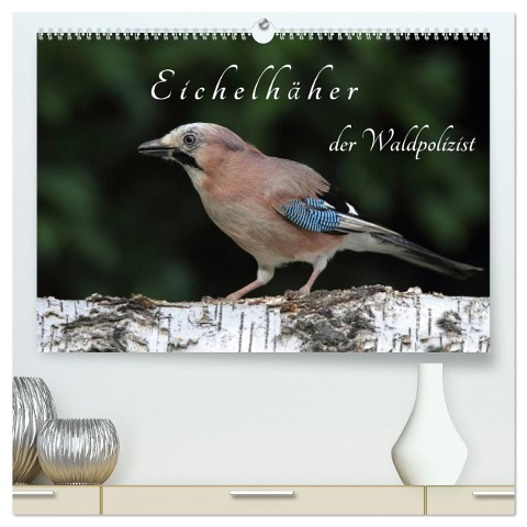 Eichelhäher der Waldpolizist (hochwertiger Premium Wandkalender 2024 DIN A2 quer), Kunstdruck in Hochglanz - Klaus Konieczka