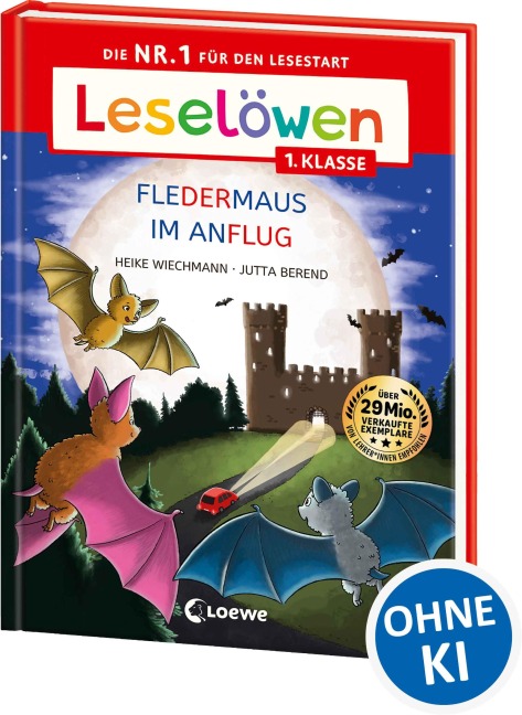 Leselöwen 1. Klasse - Fledermaus im Anflug (Großbuchstabenausgabe) - Heike Wiechmann