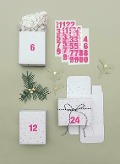 Adventskalender Boxen, Weiss/Irisierend - 