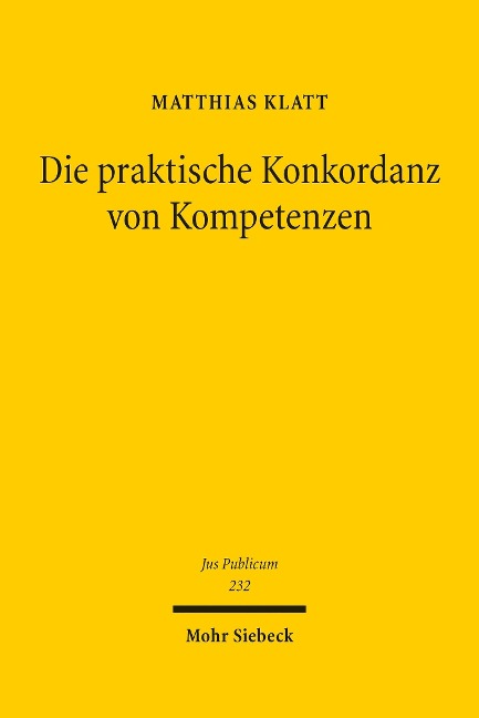 Die praktische Konkordanz von Kompetenzen - Matthias Klatt