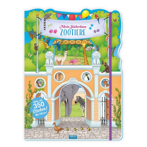 Trötsch Stickerbuch Mein Stickerhaus Zootiere - 
