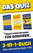 Cover-Bild zum Titel 'Das Quiz 3-in-1-Buch - Gedächtnistraining für Senioren' von 'Blaukirsch Verlag'