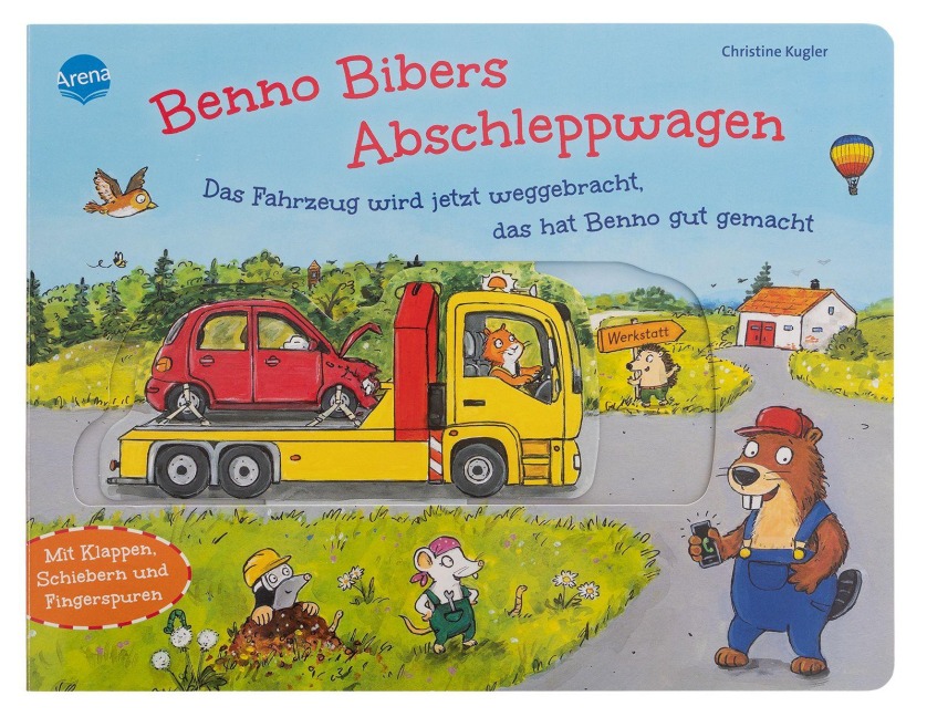 Benno Bibers Abschleppwagen. Das Fahrzeug wird jetzt weggebracht, das hat Benno gut gemacht - Christine Kugler