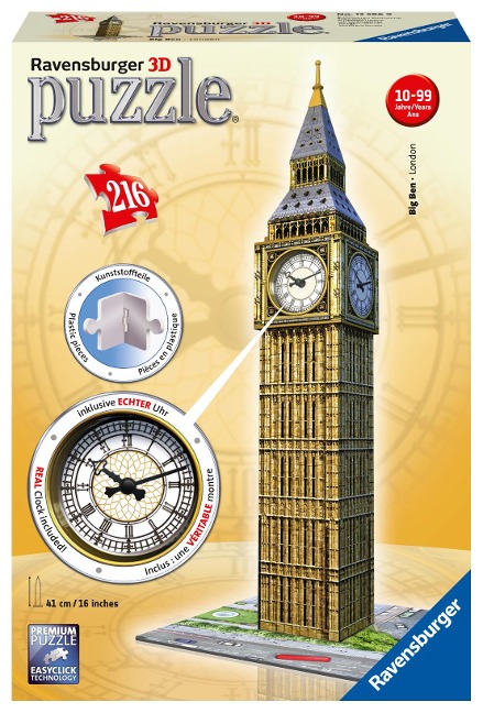 Big Ben + Uhr. 3D-Puzzle 216 Teile - 