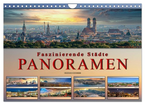 Faszinierende Städte, Panoramen (Wandkalender 2024 DIN A4 quer), CALVENDO Monatskalender - Peter Roder