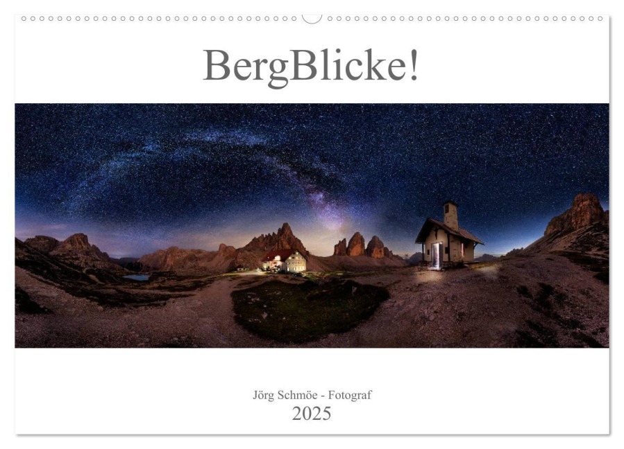 BergBlicke! (Wandkalender 2025 DIN A2 quer), CALVENDO Monatskalender - Jörg Schmöe